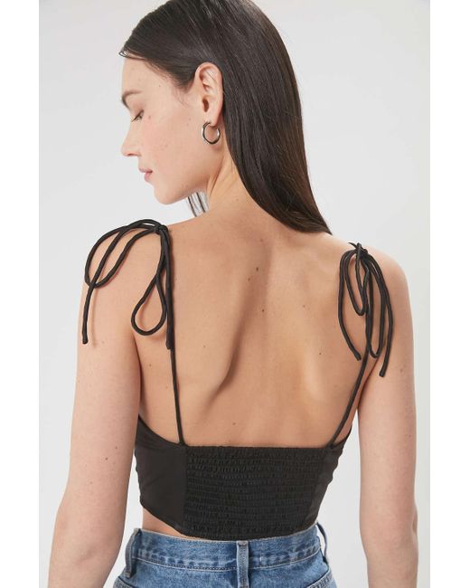 Black tie shoulder top sale