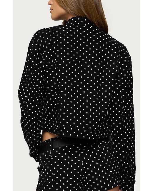 Edikted Black Tabitha Polka Dot Jacket
