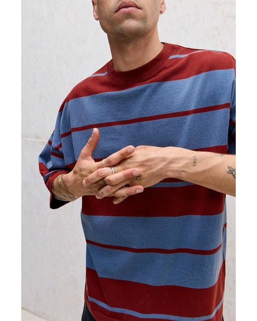iets frans Blue Rocky Stripe T-shirt for men