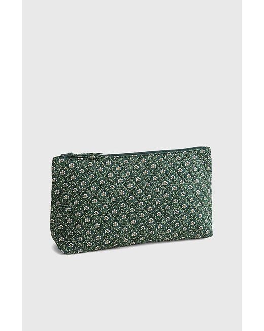 Vera Bradley Green Quilted Cotton Large Pouch