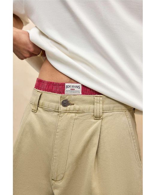 BDG Red Check Woven Boxer Shorts for men