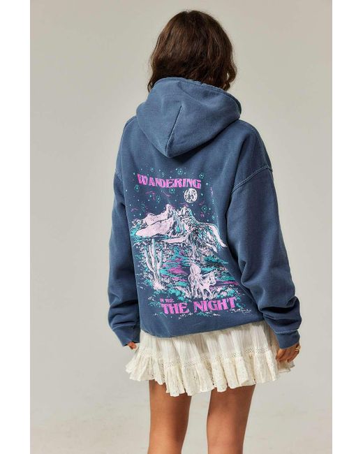 Urban Outfitters Blue Uo Starry Cowboy Hoodie