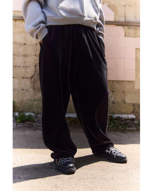 iets frans Black Harri Corduroy Jersey Joggers for men