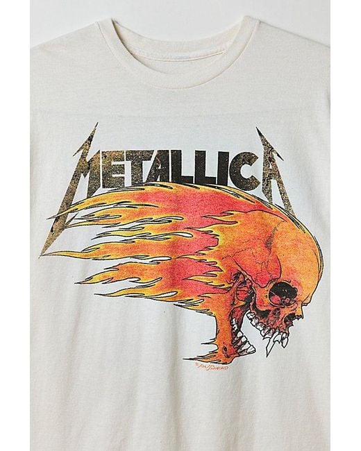 Urban Outfitters White Metallica Tour Graphic Tee for men