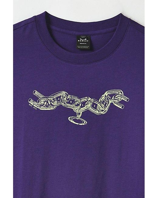 Oakley Blue Snap Chain Graphic Tee for men