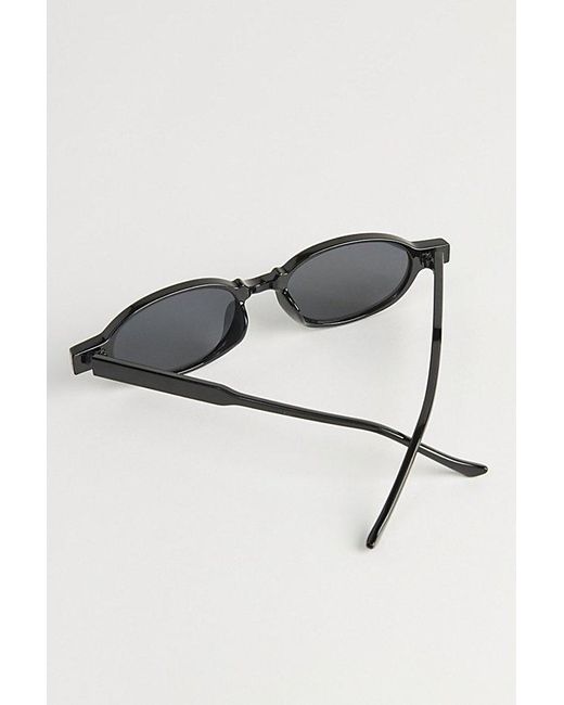 Urban Outfitters Black Kai Slim Oval Sunglasses for men