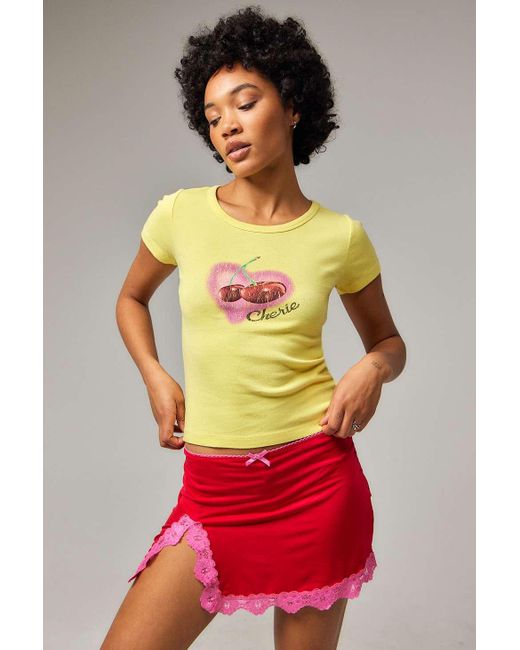 Urban Outfitters Orange Uo Cherry Glow Baby T-shirt