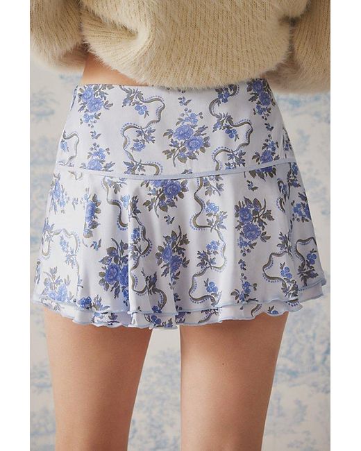 Kimchi Blue Blue Kimchi Carlene Satin Drop-Waist Mini Skirt