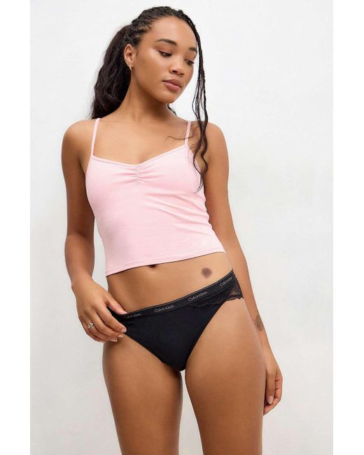 Calvin Klein Black Tanga Knickers