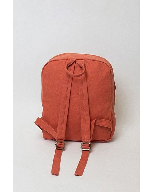 Terra Thread Red Organic Cotton Mini Canvas Backpack for men