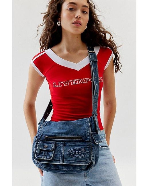 バッグ Denim Messenger Bag Amazon.com: Fashion denim handbag shoulder bag large