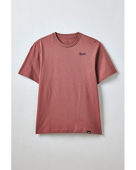 Adidas Red Still Life Bowl Graphic Tee for men