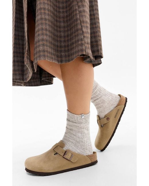 Birkenstock Brown Tobacco Boston Oiled Leather Clogs