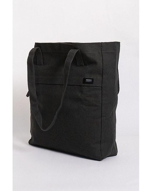 Terra Thread Black Organic Cotton Multi Pocket Canvas Tote