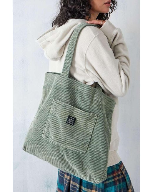 Urban Outfitters Green Uo Oversized Corduroy Pocket Tote Bag