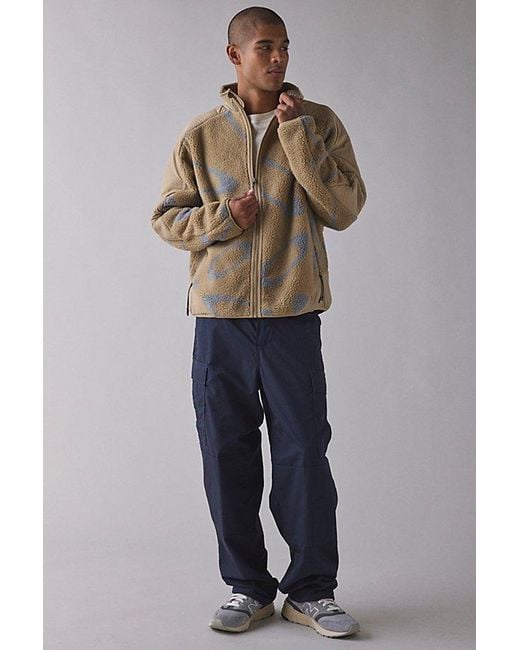 Oakley Blue Patterned Fleece Jacket for men