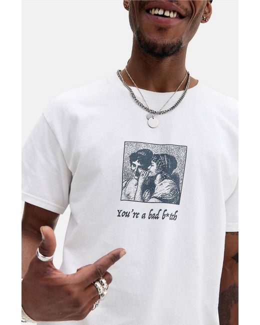 Urban Outfitters Uo White Bad T-shirt for men