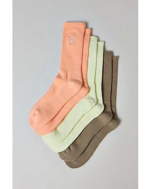 Polo Ralph Lauren Multicolor Mineral Wash Crew Sock 3-Pack for men