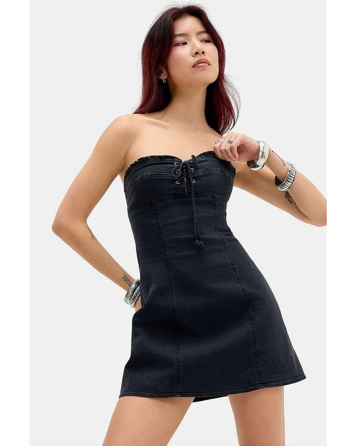 BDG Blue Surfs Up Mini Dress