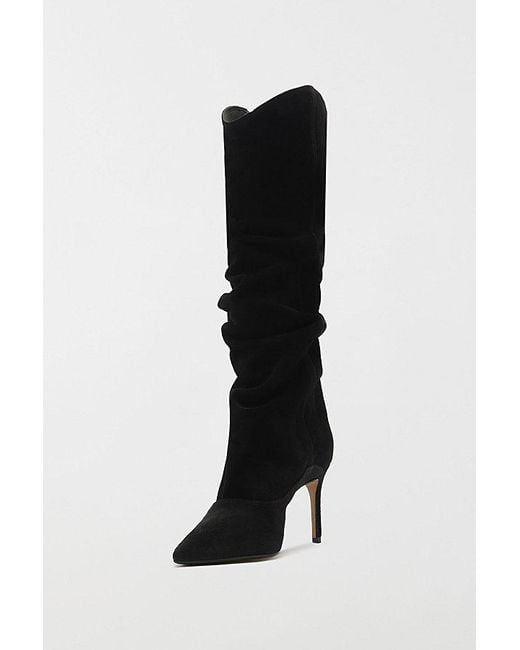 SCHUTZ SHOES Black Maryana Up Slouch Knee High Boot