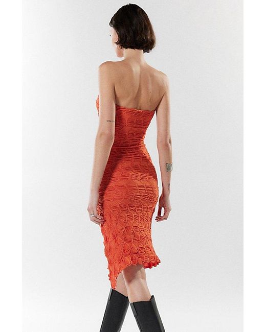 Urban Outfitters Uo Remy Textured Tube Midi Dress