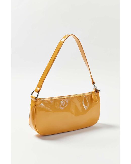 Urban Outfitters Leather Uo Patent Baguette Bag in Yellow - Lyst