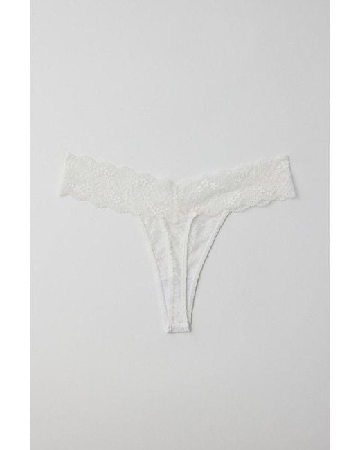 Out From Under Blue Lace Low-Rise Thong