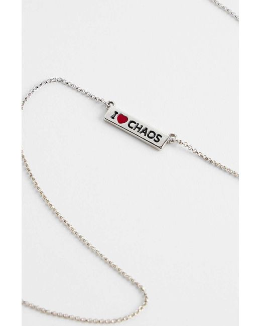 Silence + Noise Metallic Silence + Noise I Heart Chaos Pendant Necklace