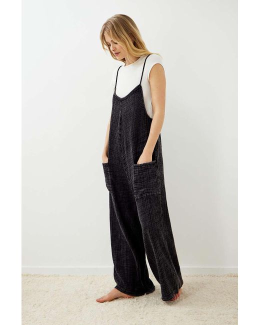 Out From Under Blue Cabot Utility Lounge Jumpsuit