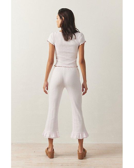 Out From Under Natural Sweet Dreams Pointelle Capri Pant