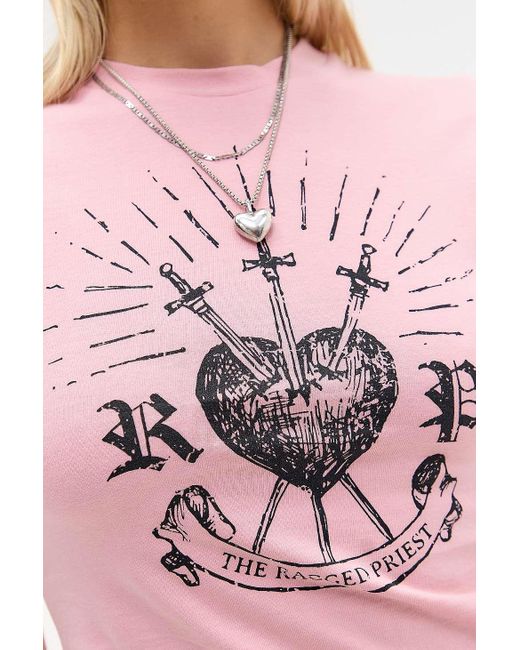 The Ragged Priest Pink Heart Baby T-shirt