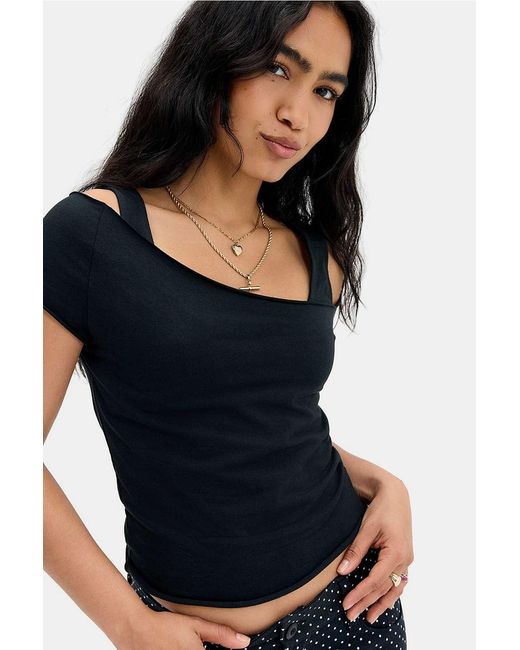 Out From Under Black Bec Asymmetric T-shirt