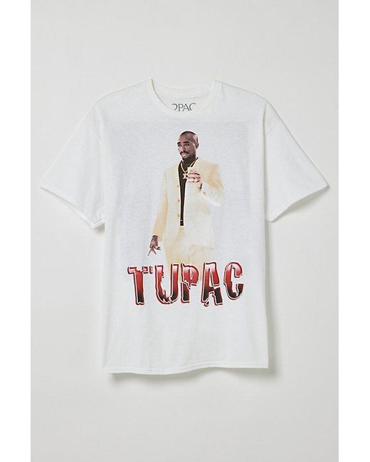Urban Outfitters White Tupac Thug Life Tee for men