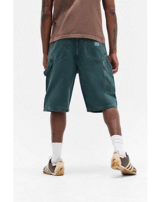 BDG Green Teal Oversized Carpenter Shorts for men
