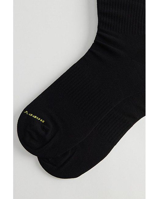 Happy Socks Black Striped Sneaker Crew Sock for men