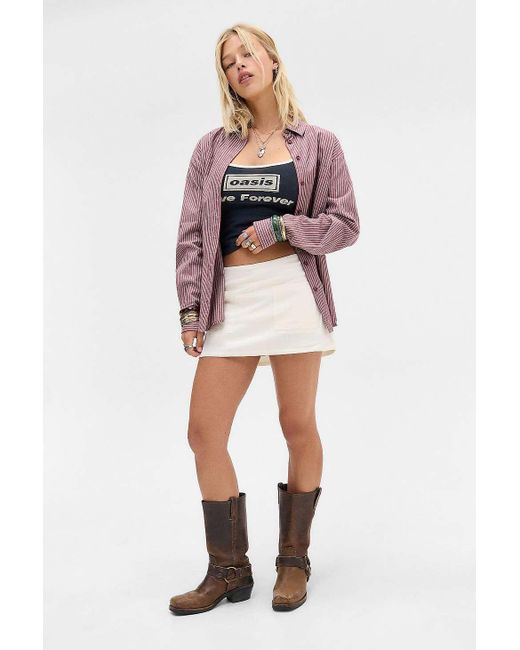 Urban Outfitters Gray Uo Dariah Linen Skort