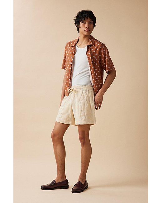 Urban Outfitters Natural Uo Hibiscus Volley Short for men