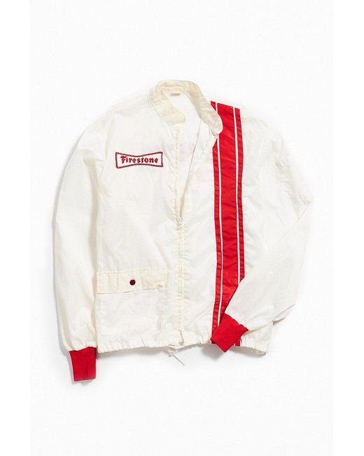 Urban Outfitters White Vintage Firestone Windbreaker Jacket for men
