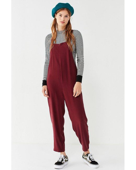 Urban Outfitters Red Uo Tania Shapeless Overall