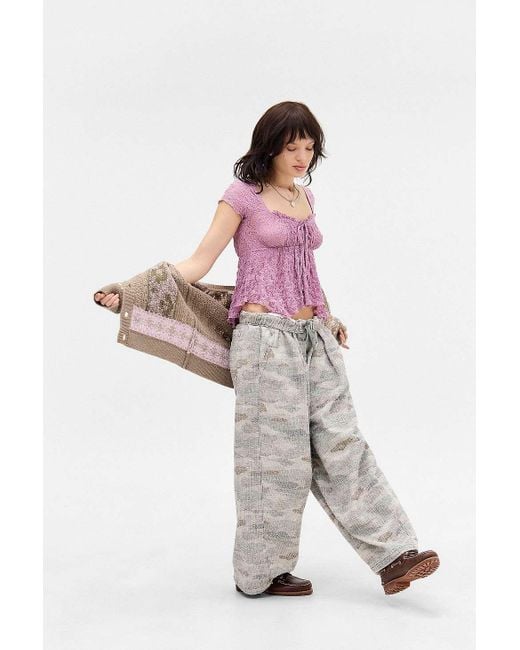 Kimchi Blue Pink Piper Cap Sleeve Blouse