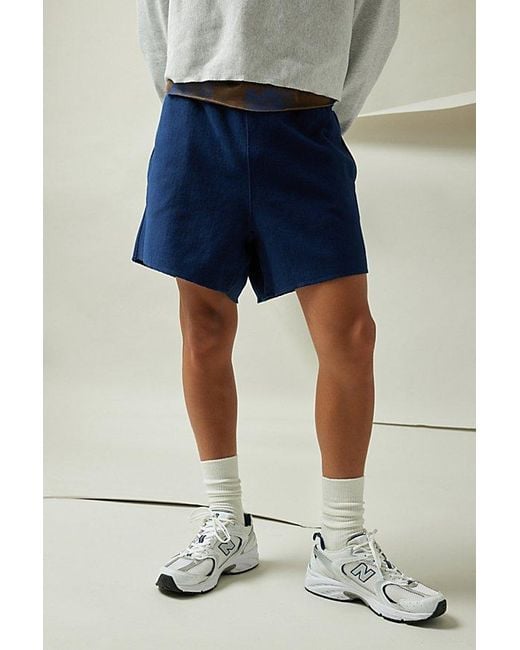 Champion Uo Exclusive Reverse Weave 5 Cutoff Short in Blue for Men Lyst