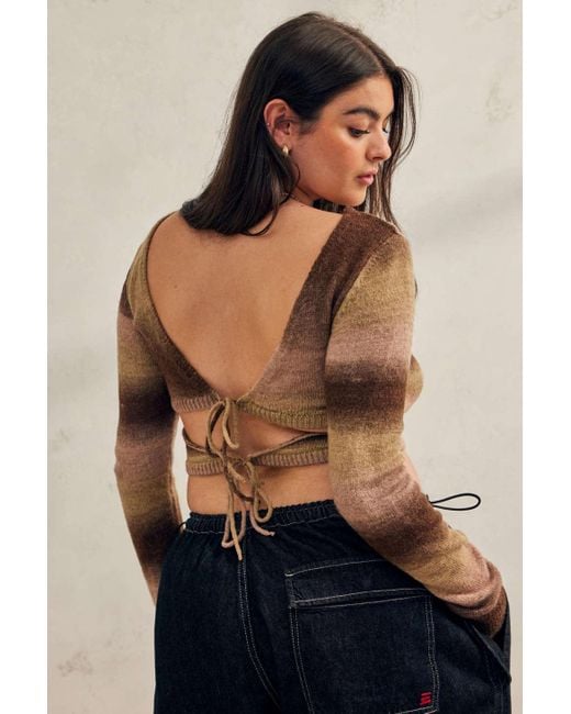 uo francesca open back cropped top