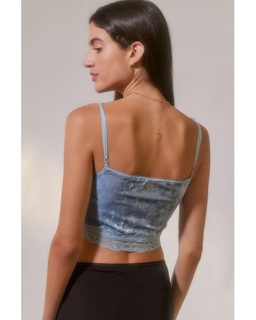 Urban Renewal Parties Remnants Agatha Velvet Lace Trim Cami in