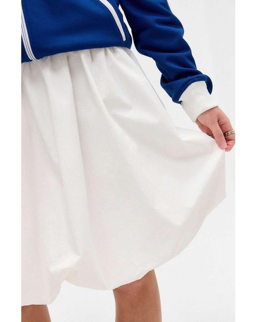 Urban Outfitters White Uo Lori Awkward Bubble Midi Skirt
