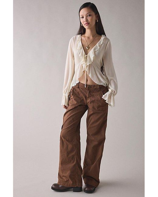 BDG Brown 360 Utility Low-Rise Straight Leg Pant