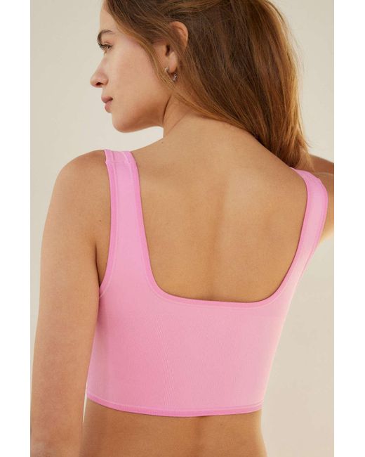 Out From Under Camilla Seamless Bustier In Pink,at Urban Outfitters