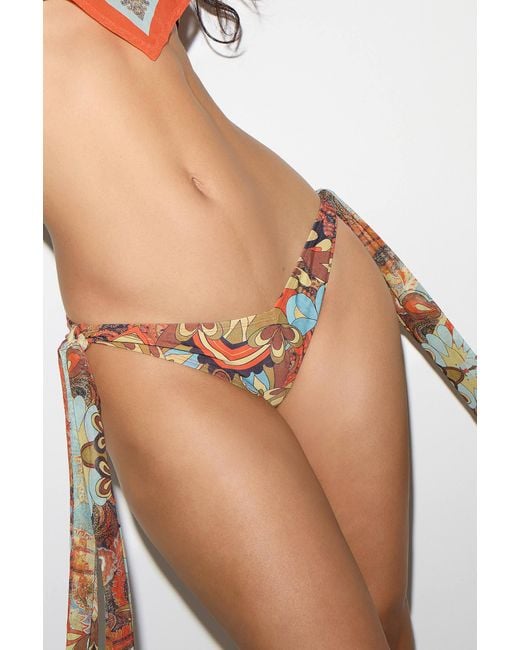 Jaded London Natural Ixir Bandana Low Rise Bikini Bottoms