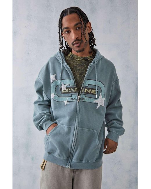 Urban Outfitters Blue Uo Teal Divine Zip-through Hoodie for men
