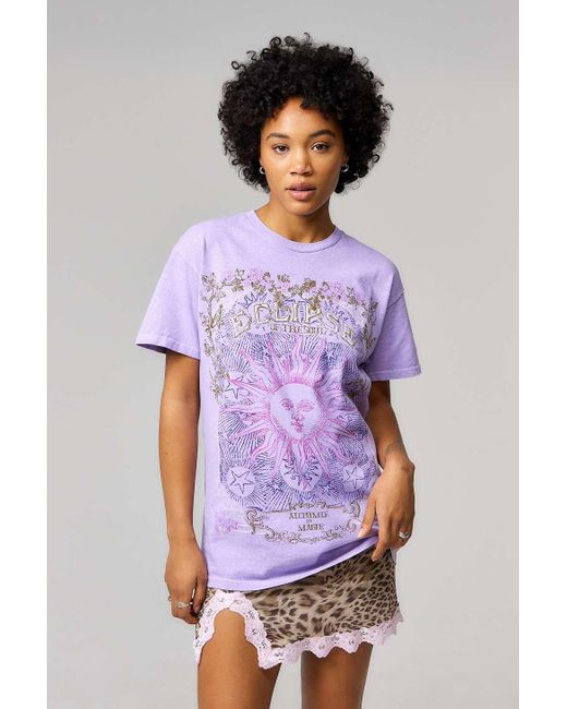 Urban Outfitters Purple Uo Eclipse Of The Soul T-shirt