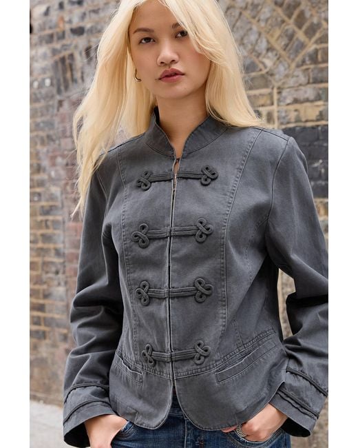 Kimchi Blue Gray Cassie Military Jacket